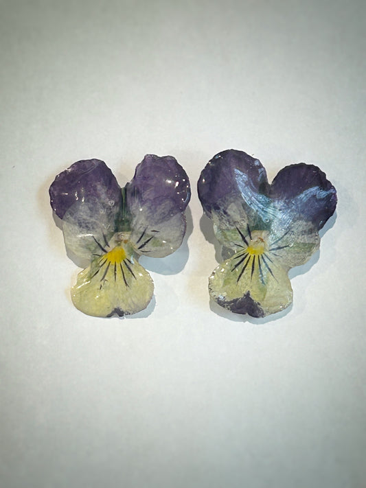 Pansy Resin Earrings